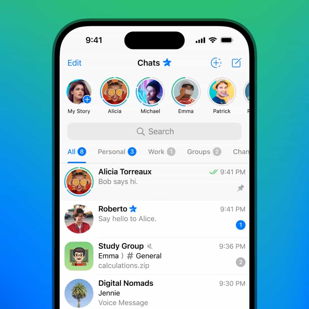 텔레그램 브라우저, 미니 앱 스토어, 선물 별 등