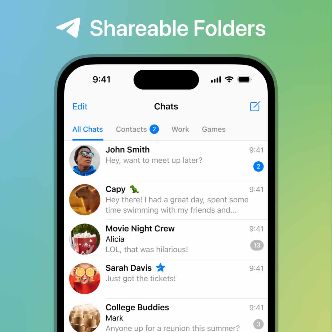 Shareable Chat Folders picture