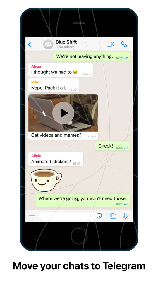 Telegram chat backup