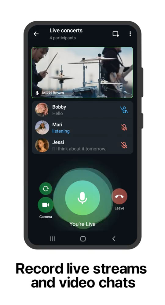 Broadcast live chat video