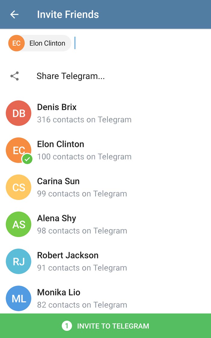 How to add Friends on Telegram 